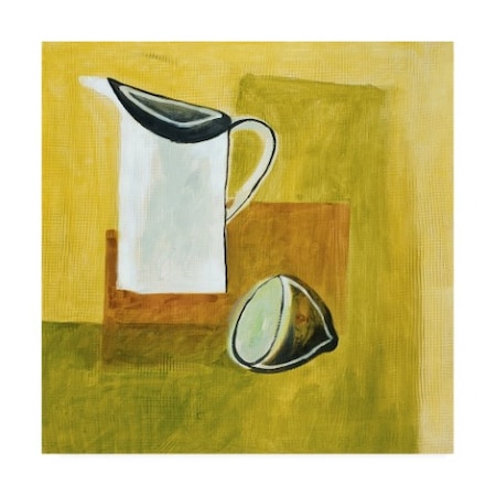 Pablo Esteban 'Pitcher On Yellow' Canvas Art,24x24